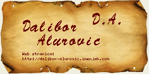 Dalibor Alurović vizit kartica